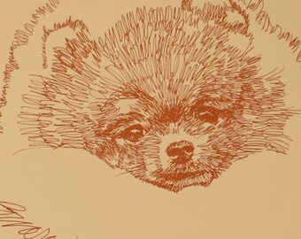 Pomeranian Rainbow Bridge - Personalized by renowned dog artist Kline adding any number of your dogs' names into his language art.