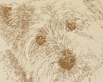 West Highland Terrier Rainbow Bridge - Personalized by renowned dog artist Kline adding any number of your dogs' names into his art.