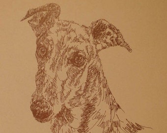 Greyhound Dog Art Print – Personalized Word Art Lithograph
