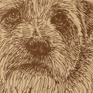 Norfolk Terrier dog art portrait drawing from words. Your dog's name added into art FREE. Great gift. Signed Kline 11X17 Lithograph 63/500. image 2