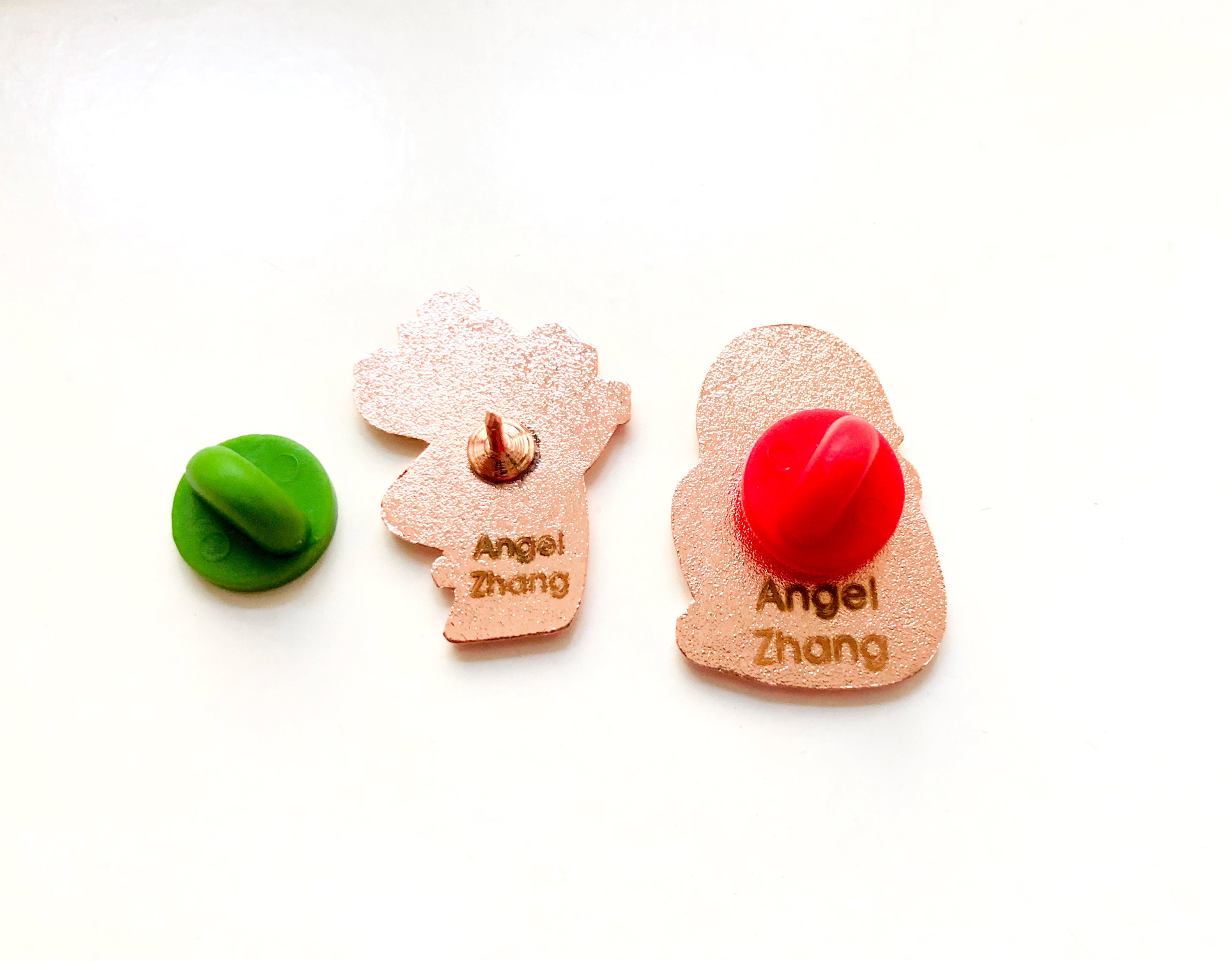 Cute Enamel Pin – Rose Gold, Kawaii Illustration Brooch - Etsy