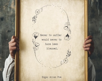 Stampa citazione di Edgar Allan Poe: Arte letteraria d'epoca (download digitale)