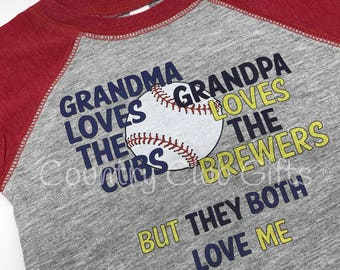 House Divided, brewers, Cubs t shirt, baseball shirt. bodysuit shirt, baby gift, sports rivals, team