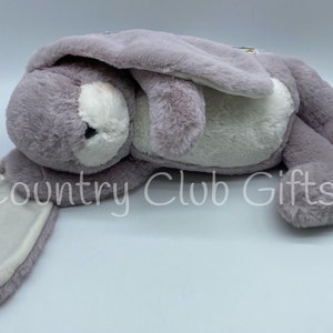 Personalized  bunny | baby shower gift | stuffed animal | Easter Basket | baby boy gift | Sweet Nibble |Custom Baby Gift |lilac bunny|purple