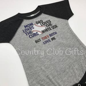 House Divided, Sox, Cubs t shirt, baseball shirt. bodysuit shirt, baby gift, sports rivals, team, Chicago image 5