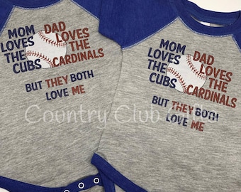 Infant shirt | Cub shirt | House divided | Team Rivals |  baby boy | baby girl | novelty baby | Baby shower gift | New baby gift | Cardinals