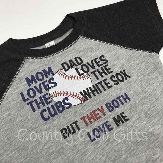 House Divided Sox Cubs T Shirt Baseball Shirt. Bodysuit 