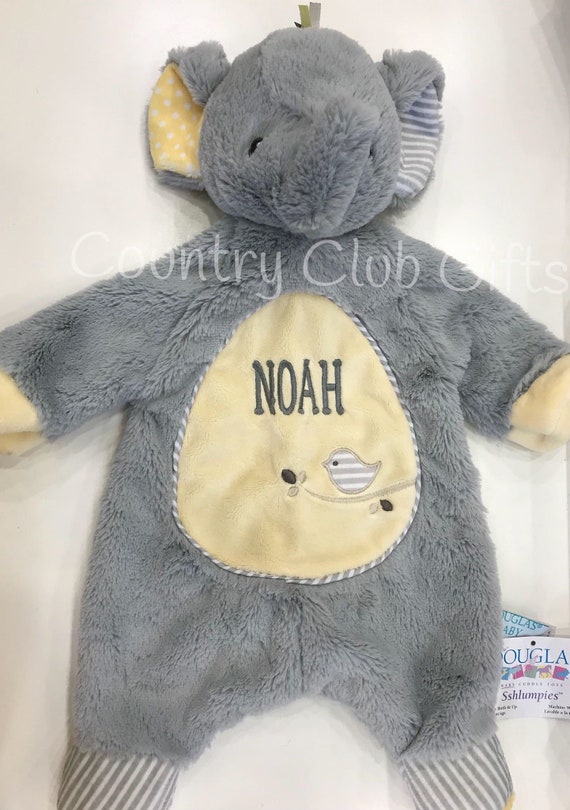 elephant sshlumpie blanket plush in grey