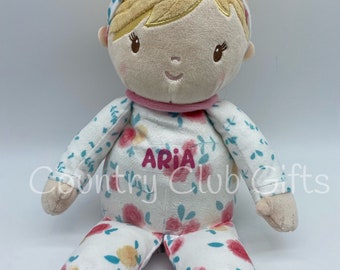 Personalized Soft Doll | Stuffed bdoll with name  | baby dolls | Lainey Lemon | Pippa Rainbow | Baby firl gift | soft play dolls custom