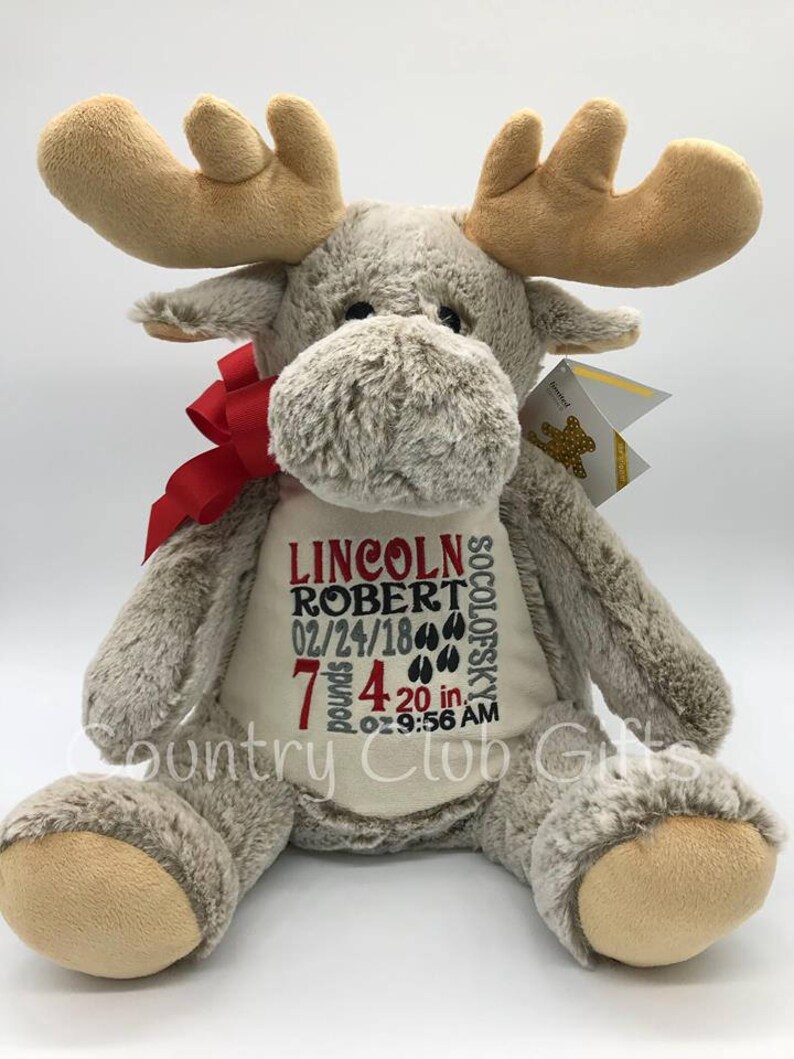 stuffed moose for baby