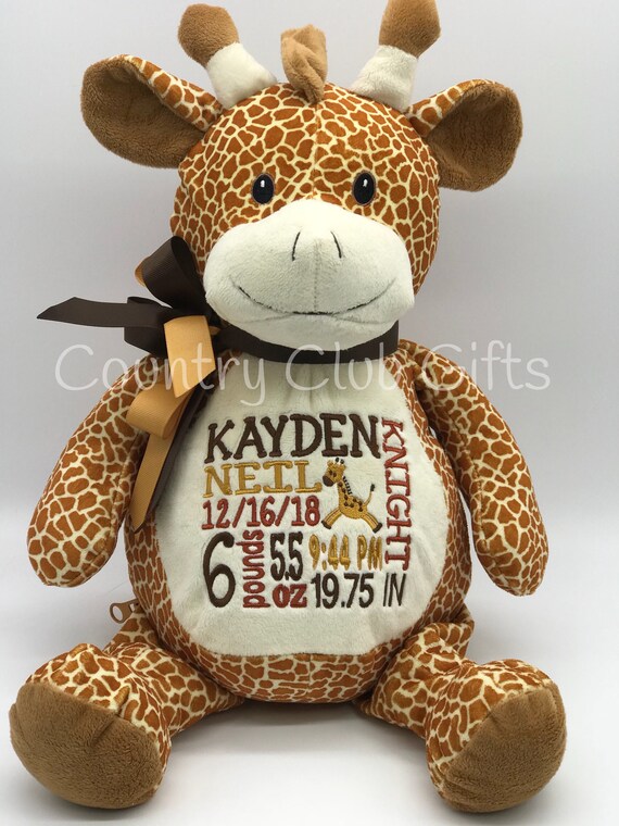 Personalized Baby Gifts Personalized Giraffe Birth Announcement Gifts