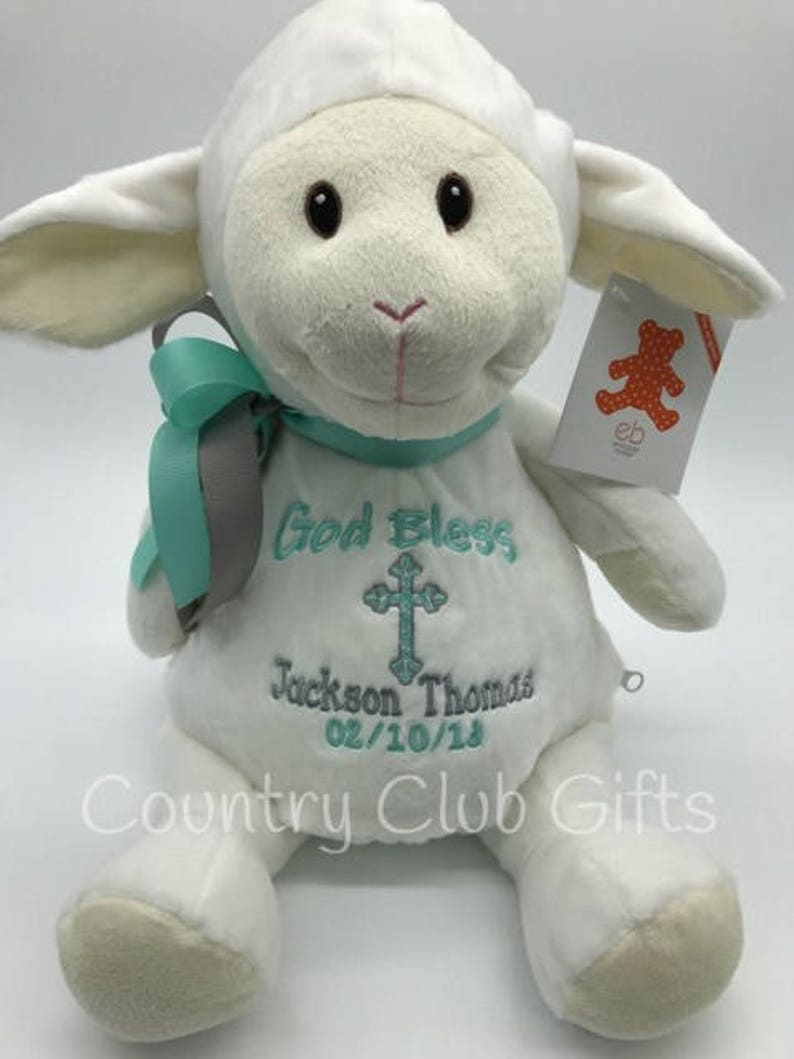 Personalized stuffed animalLambbaby giftnew baby giftbirth Etsy