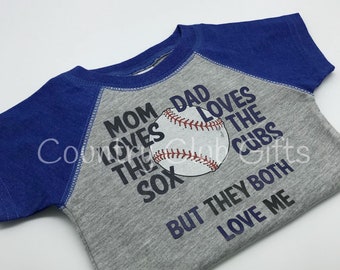 Infant Cub shirt | House divided | Team Rivals |  baby boy | baby girl | baby baseball shirt | Baby shower gift | New baby gift | Sox