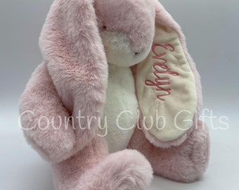 Personalized  bunny | baby shower gift | stuffed animal | Easter Basket | baby boy gift | baby girl gift| Sweet Nibble |Custom Baby Gift