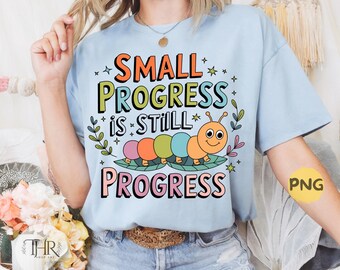 Salud mental, Un pequeño progreso sigue siendo progreso. Salud mental (PNG), Tendencias (PNG), Citas positivas (PNG), Diseño de concienciación, Mensaje inspirador (PNG).