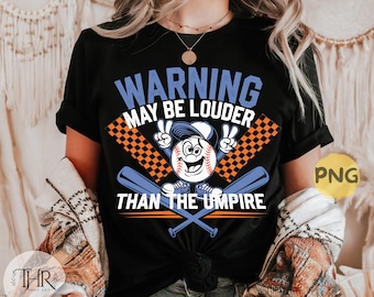 Kann lauter als der Umpire Spieltag sein Baseball PNG Retro Baseball Mama Png Baseball Saison Lustiger Baseball Spiel Tag Mama Baseball Shirt Png