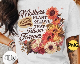 Retro floral mama quote png mom png mama sublimation floral mom png mama dtf transfer mothers day png mom shirt png Family bond png