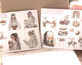 I Love Books Sticker Sheet: Planner, Journal, Scrapbooking