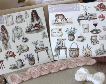 Slow Living Sticker Sheet: Decorative Journal Stickers