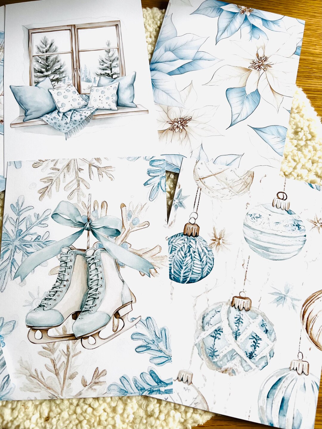 Powder Blue Winter Planner Dashboards: Minimal Art Dividers - Etsy