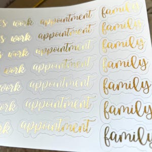 Verijdelde Script Journal Stickers - Journaling, plannerstickers, plakboek, verijdelde maandelijkse datums, Bujo Planning, decosticker