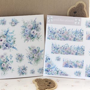 Soft Garden - Large Deco Sticker Sheet, Planner, Bullet Journal Stickers, Scrapbooking, Journal Stickers, Functional, Minimal, Hobonichi