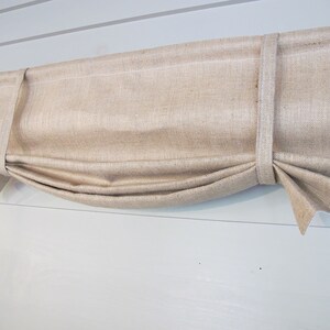 NATURAL Burlap Banded LINED Swag Valance Kitchen Simple - Etsy