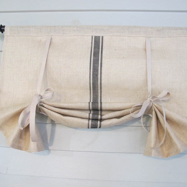 Burlap Roman Shade Etsy