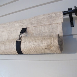 Custom Natural Burlap Swedish Blind, Farmhouse Window Shade 36L or shorter