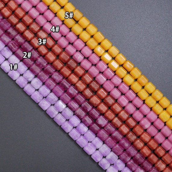 Natural Box-cut Cube 8x10mm jade Beads, 16inch full strands, sku#U2363