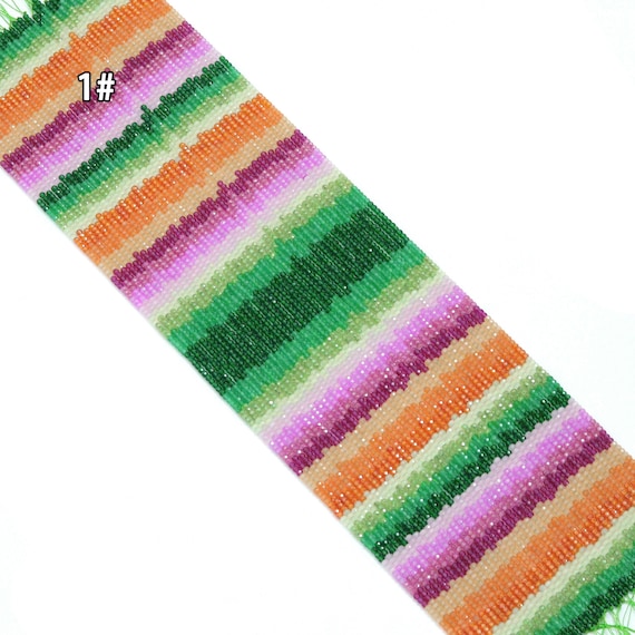 2x3mm Rainbow CZ/Crystal/Cat;s Eye Rondelle Faceted Beads, Sku#U2327