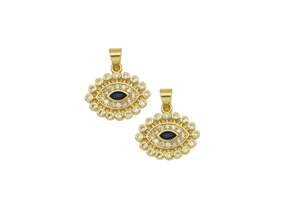 Cz Evil Eye Charm, Sku#Jl91
