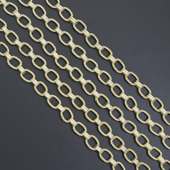 Wholesale Chunky Twisted Oval Link Chain by Yard, sku#LX902