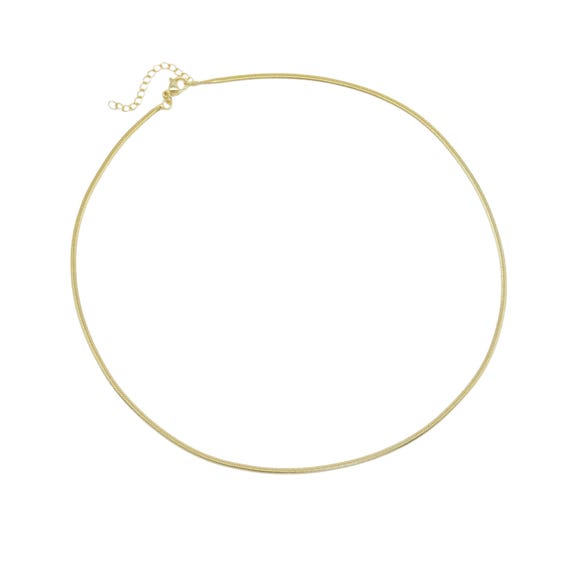 Gold Thin Snake Chain Necklace, Sku#Ld535