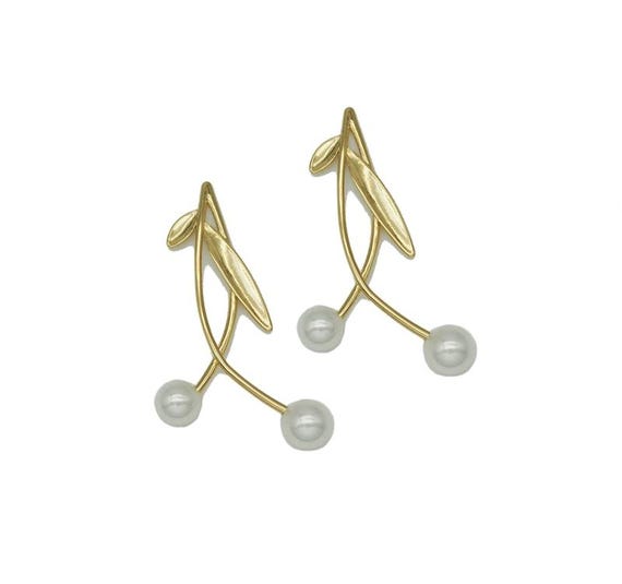 Cz Pearl Cherry Charm, Sku#Y702
