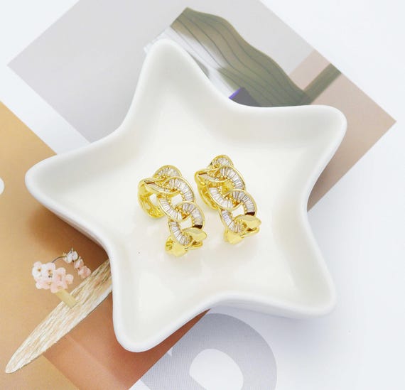 Cz Oval Link Adjustable Ring, Sku#Ld238
