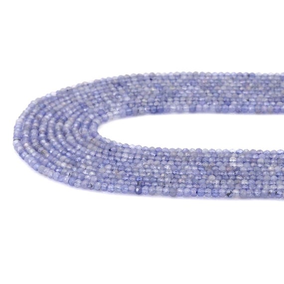 The 2x3mm Genuine Tanzanite Faceted Rondelle Beads, Sku#U1699