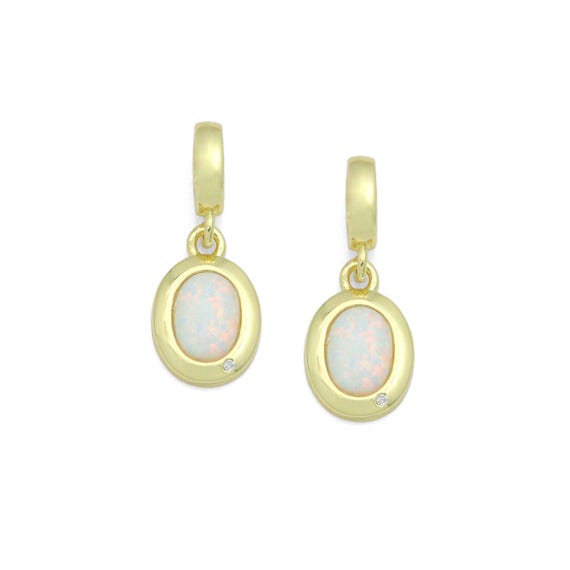 Opal oval Charm Pendant, Sku#LK1284