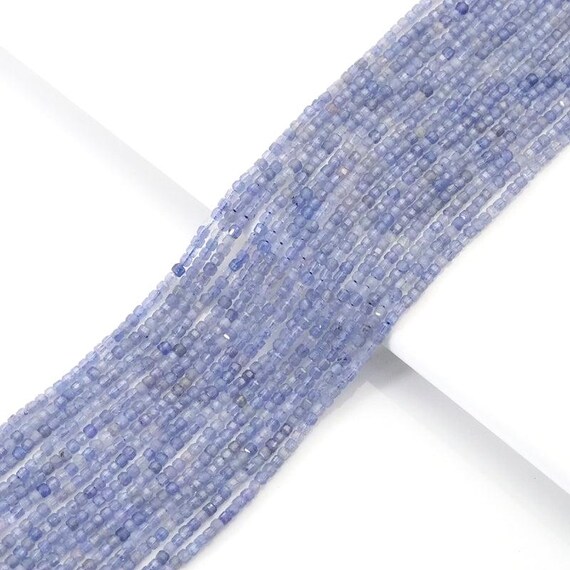 Genuine Tanzanite Faceted Cube Beads, 2.5mm, Sku#U1534
