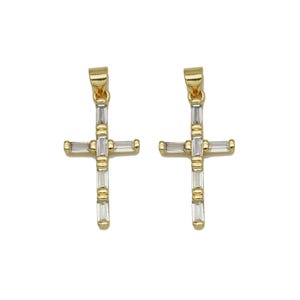 Cz Cross Charm, Sku#Jl94