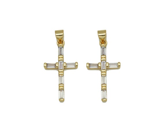 Cz Cross Charm, Sku#Jl94