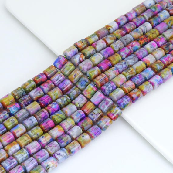 The 10x13mm Smooth Cylinder Galaxy Agate Beads, Sku#U2011