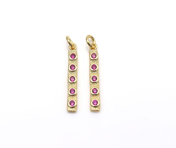 Cz Long Bar Pendant, Sku#Lk539