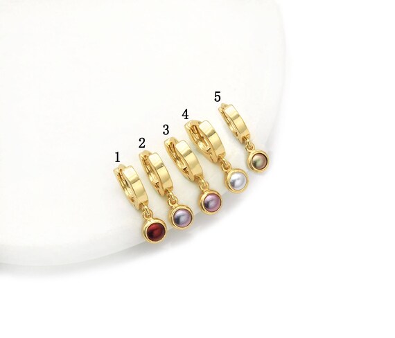 Cute Pearl Hoop Earring, Minimal earrings,sku#Y761