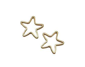 Gold Five Star Frame Shape Charm, Sku#zx104 - Etsy