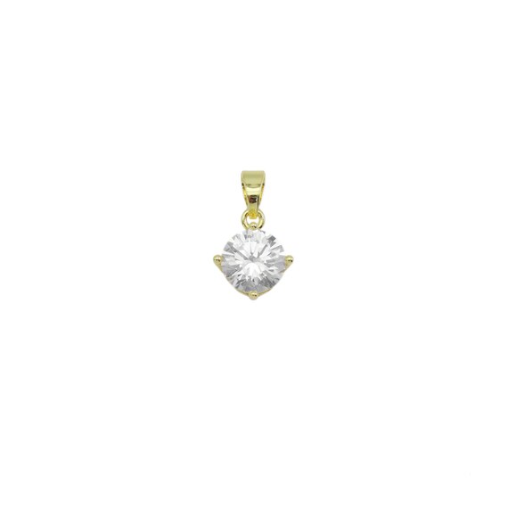 Big Round Cz Diamond Charm, Sku#Lx473