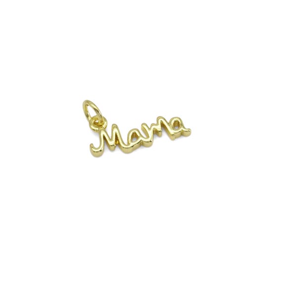 Plain Gold Mama Word Mother'S Day Charm, Sku#Lx398