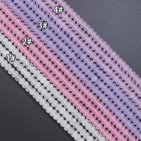 5x8mm Smooth Rondelle Jade Beads, Sku#U2352