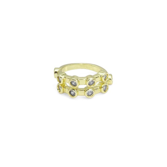 Round Cz Stud Wrap Ring, Sku#Lx414