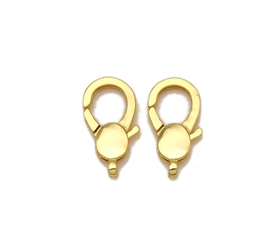 Dainty Gold Lobster Clasp, 18K Gold Filled Oval Clasp,Fine Jewelry Clasp, Necklace Bracelet Connector, 10X20Mm, Sku#Lk447